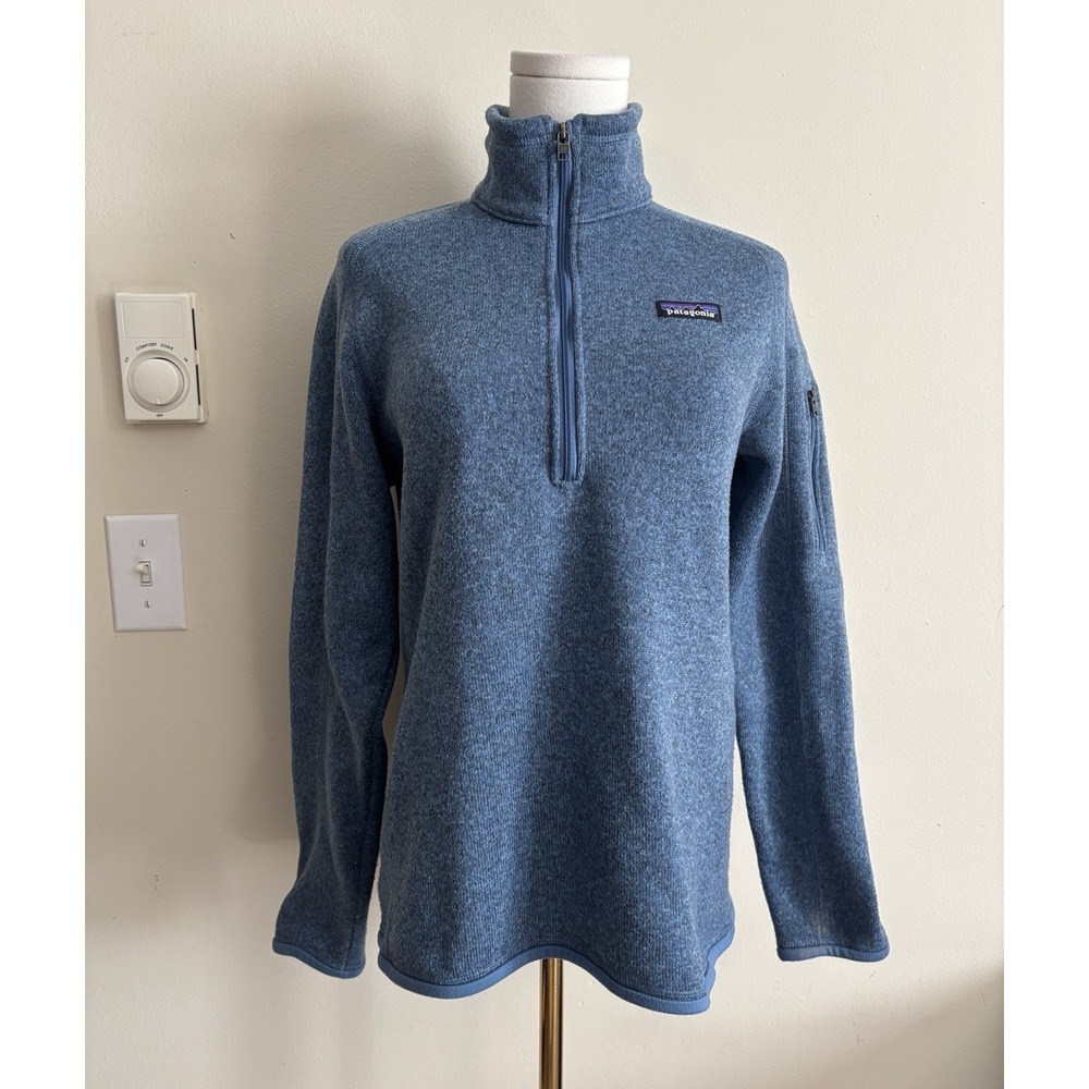 Patagonia Womens Medium 1/4 Zip Jacket Blue Outdoor Gorpcore Casual Packable